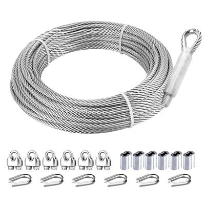Wire Rope, 1/16 Wire Rope, 304 Stainless Steel Cable, Aircraft Cable, Steel  Wire, 328FT with 150Pcs Crimping Sleeves, Clothes Line Wires, Trellis Wire,  7x7 368lbs Breaking Strength - Yahoo Shopping