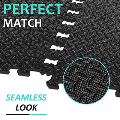 BalanceFrom 1 In. Thick Flooring Puzzle Exercise Mat with High Quality EVA  Foam Interlocking Tiles, 18 Piece, 72 Sq Ft. Black