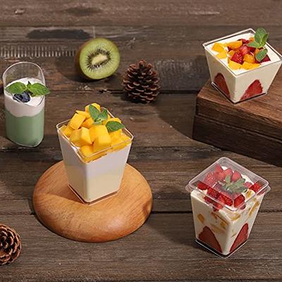 Clear Glass Dessert Cups, Durable Small Clear Serveware Tumbler Cups  Serving Bowls for Desserts, Appetizers, Puddings, Mousse and More 