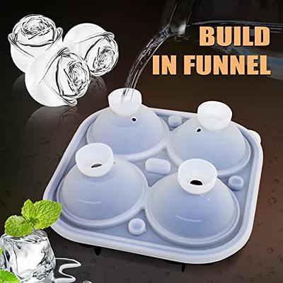 Great Choice Products Ice Maker Large Cube Round Tray Molds Whiskey Ball  Cocktails Silicone Big+