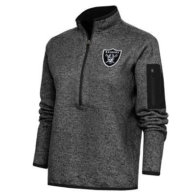 Men's Antigua Heathered Black Detroit Lions Absolute Pullover Hoodie