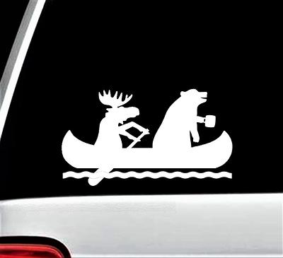 Moose Bear Canoe Camping Decal Sticker For Car Window Outdoors Adventure  Accessory Bg 677 - Yahoo Shopping