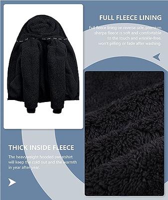 Little Beauty Men's Winter Thicken Fleece Sherpa Lined Zip Up