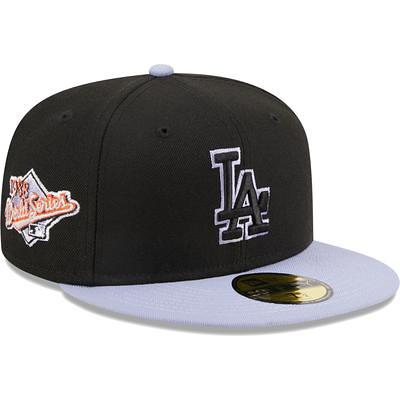 Men's New Era Black Los Angeles Dodgers Pastel Undervisor 59FIFTY Fitted Hat