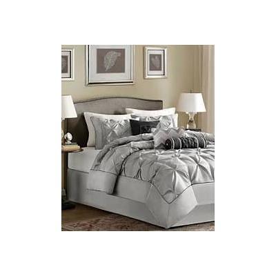 Madison Park Laurel Cal King 7 Piece Comforter Set in Grey