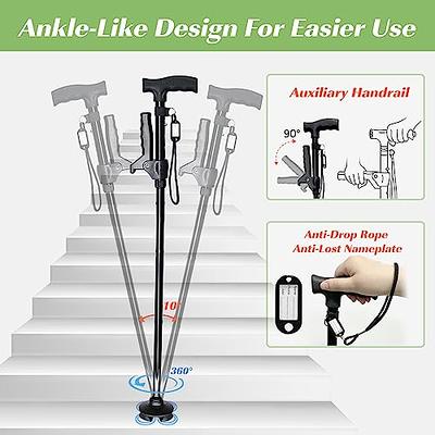 Walking Cane for Men and Walking Canes for Women Special Balancing - Cane  Walking Stick Have 10 Adjustable Heights - self Standing Folding Cane,  Portable Collapsible Cane, Comfortable and Lightweight 