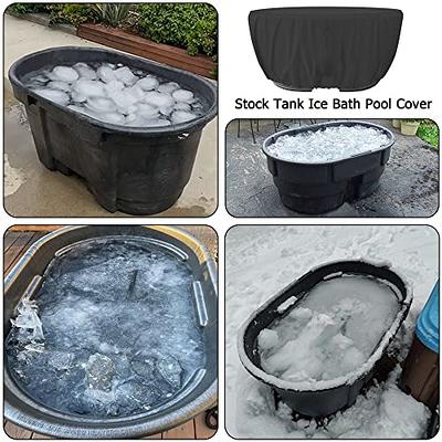  Waterpoof Oval Stock Tank Pool Cover rubermaid Horse Trough  Cold Plunge Tub for Farm Water Tank Cover Outdoor Ice Bath Tub Covers  Protector for Round End Stock Tank Tub Outside