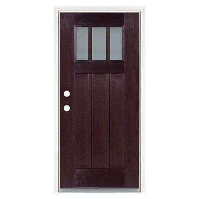 37.5 in. x 81.625 in. Lakewood Zinc 3/4 Oval Lite Stained Light Oak  Left-Hand Inswing Fiberglass Prehung Front Door