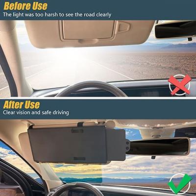 Car Visor Extender TFY Anti-Glare Sun Visor Extender Window Sunshade and UV  Rays Blocker (Black)