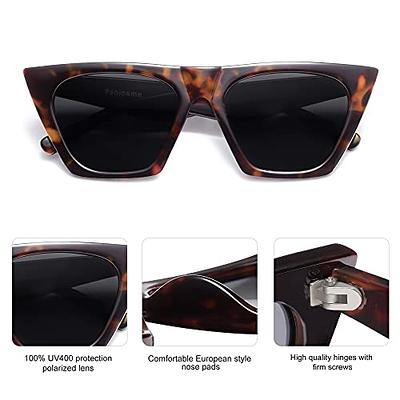 Oversized Square Cateye Polarized Sunglasses for Women Men Big