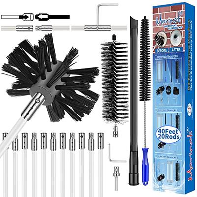 Dryer Vent Cleaning Kit with Snap 6x Rods, Removal Tool,4 Auger