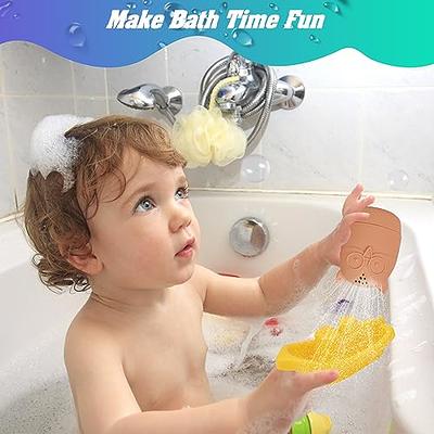 Bath Toys Floating Boat Train with Silicone Bath Toys, 9Pcs Mold