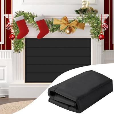 Black Fireplace Cover - Fireplace Blocker Blanket Stops Overnight Heat  Loss, Fireplace Draft Stopper Save Energy
