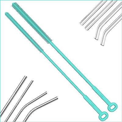 4 Pcs Reusable Metal Drinking Straws 8.5 Inch Stainless Steel Straw 6mm  Diameter Wide -Compatible with 20oz Yeti Tumblers Eco-Friendly Washable