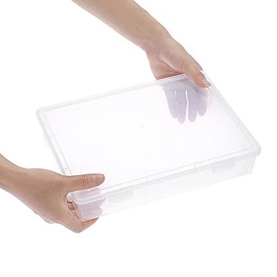 BTSKY Clear Plastic Storage Box with Flap Lid, Multipurpose Craft Organizers  and Storage Box Art Supply Storage Organizer Plastic Sewing Box for Beads  Pencils Notebooks, 2 Pack Medium - Yahoo Shopping