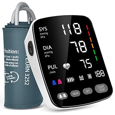 Blood Pressure Monitor, PANACARE Automatic Blood Pressure Machine for Upper  Arm, Adjustable Digital BP Cuff Kit, Adjustable Cuff Large Arm Tri-Color