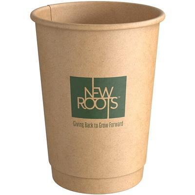 EcoChoice 16 oz. Smooth Double Wall Kraft Compostable Paper Hot