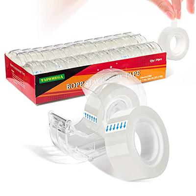 Clear Tape Transparent Tape Rolls-24 Packs Writable Magic Invisible Tape Frosted Gift Wrap Tape-Clear Tape Dispenser-7/10 x 800 Inches