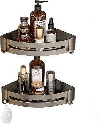 Dyiom Corner Bathroom Organizer, Freestanding, Shower Caddy, in Black