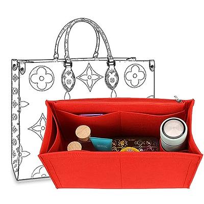 D.DUO Bag Purse Organizer With Zipper, Tote Organizer Insert For LV ONTHEGO  (L,(14.5x6.7x7.8),Red) - Yahoo Shopping