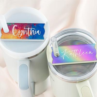 Personalized Stanley Tumbler Name Plates - Colorful - Custom Name