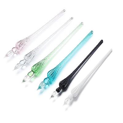 Leadigol 6PCS Vintage Glass Dipping Pen, Handmade Glass Dip Pen