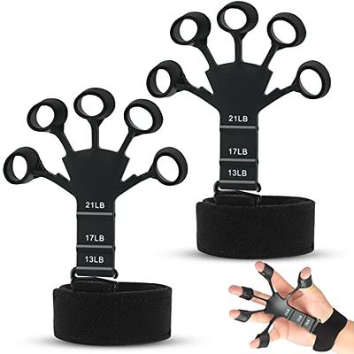 Hand Grip Strengthener - Adjustable Hand Exerciser and Finger Stretcher -  Grip Strength Trainer for Muscle Building, Hand Therapy and Recovery -  Relieve Pain for Arthritis, Carpal Tunnel