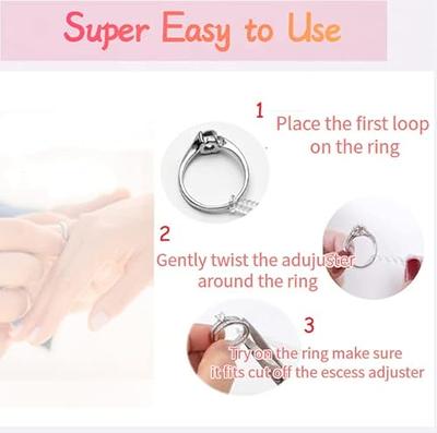 Invisible Ring Size Adjuster For 1-3mm Rings, Reusable