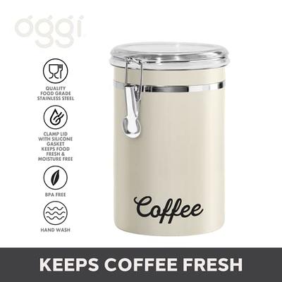 Airtight Coffee Canister Stainless Steel Food Storage Container For Ground  Beans