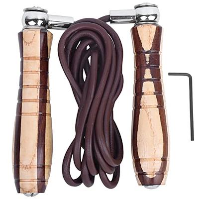 PRO Leather Jump Rope Wooden Handles