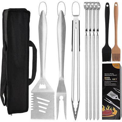 grilljoy 24PCS BBQ Grill Tools Set with Meat Thermometer and