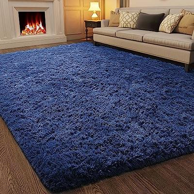 YIKUSH Area Rug 5×7 Rugs for Living Room Blue Area Rug Non-Slip Rug Soft  Boho Floor Mats Floral Carpet - Chai