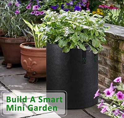 iGarden Grow Bags Tall, 10 Gallon Grow Pots 6 Pack with Handles