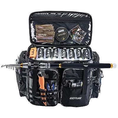 Goture Large Tackle Bag,Store Up to 8PCS 3700 Plus 4PCS 3600 Tackle  Trays,Water Resistant Large Tackle Bag,Saltwater Fishing Gear Bag,Big  Fishing Bag,Removable Dividers(20.8x15.2x11.4)-Camo - Yahoo Shopping