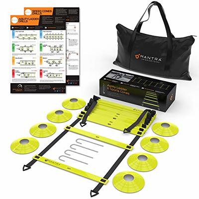  REHALY Agility Ladder Speed Training Equipment Set, 20ft  Agility Ladder,4 Hurdles, 12 Soccer Cones, Running Parachute, Jump Rope,  for Basketball Football Soccer Training Equipment for Athletes & Kids :  Sports