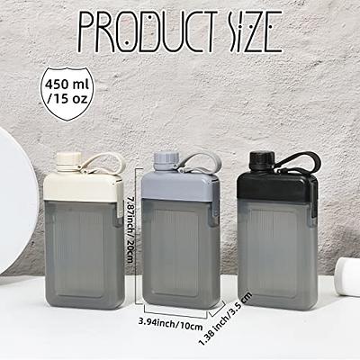  Outanaya Flat Cup Slim Cold Plastic Flask Memo Bottle