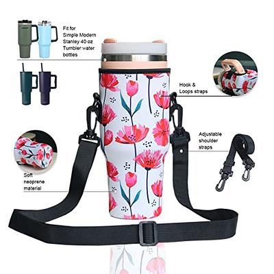 Neoprene Insulator Sleeve for Stanley Quencher 30 oz Tumbler with Handle, Reusable Protective Water Bottle Sleeve Cover Compatible with Stanley 30