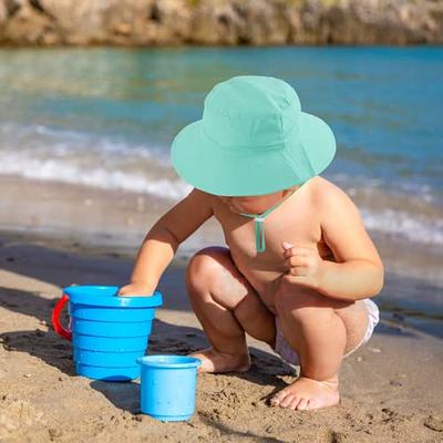 Kids Sun Hat & Sunglasses, UPF 50+ Sun Protection Bucket Hats with