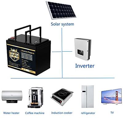 12V 100Ah LiFePO4 Battery, 100% DOD 12V Lithium Batteries with 100A BMS,  5000+ times , Perfect for RV, Camping, Solar Panel System, Off Grid,  Marine