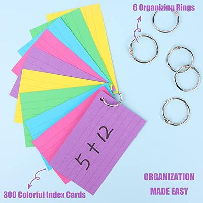 Ruled Index Cards 3x5 Inches,300 Pcs Colorful Index Cards with Ring,Heavy  Note Cards,Both Sides Lined Colored Index Flashcards,Study Cards,Memo  Scratch Pad for Home Office School - Yahoo Shopping