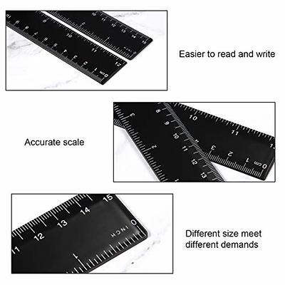 Students Studying Drawing Straight Ruler Measuring Tool 30cm Range Clear