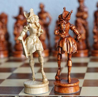 Artistic English Series Hand Carved Vintage Chess Pieces Only | TAJ CHESS  STORE