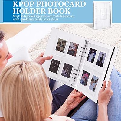 Mini Photo Album with 20 Pcs Inner 6 Ring Photocard Binder A5 Kpop  Photocard Holder Book Photo Card Holders Photo Album Folder Clear Photocard  Sleeves