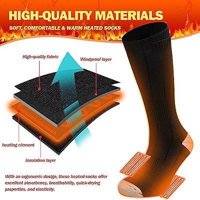 5000mAh Rechargeable Heated Socks for Men Women,Washable Electric