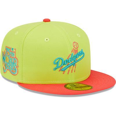 Brooklyn Dodgers New Era 1955 World Series Champions Beetroot Cyber 59FIFTY Fitted  Hat - Pink