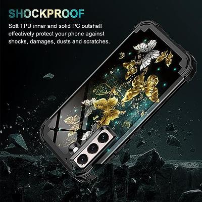 for Samsung Galaxy S21 FE 5G (NOT FIT S21 5G) Phone Case Dual Layer  Full-Body Rugged Clear Back Case Drop Resistant Shockproof Case with Built  In