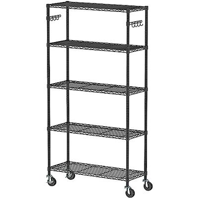 VEVORbrand 4-Tier Shelf Stainless Steel Shelving 330LB Capacity per Shelf  Commercial Standing Shelf Unit for Kitchen, Office, Garage Storage