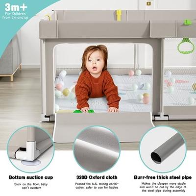 Baby Playpen, Playpen for Babies and Toddlers, Extra Large Playpen, Play  pens for Babies and Toddlers (59 * 59inch playpen Without mat)