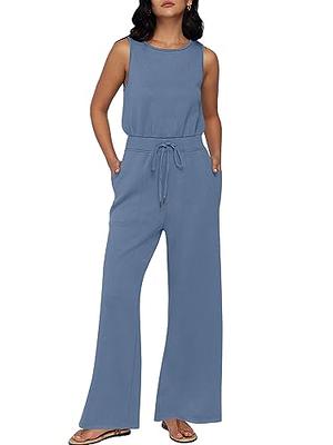 ANRABESS Women's Summer Casual Jumpsuits 2024 Trendy Rompers Sleeveless  Spaghetti Strap Wide Leg Overalls Jumper Spring Outfits with Pockets  A370lanjiegeng-XL - Yahoo Shopping