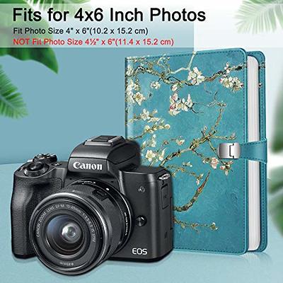 Fintie Photo Album 4x6 Photos - 112 Photos Premium Vegan Leather Cover with Snap Fastener, Portable Wallet Photo Albums